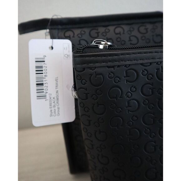 Guess E8930412 Women's Black Crimson Debossed Cosmetic Make Up Travel Cases - Picture 5 of 16